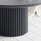 Contemporary Round Coffee Table with Solid Wood Top and Iron Pedestal Base Clearhalo 'Coffee & Accent Tables' 'Coffee Tables' 'coffee_tables' 'furn' 'furn_coffee_tables' 'Furniture' 'Living Room Furniture' 5911996