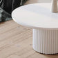 Contemporary Round Coffee Table with Solid Wood Top and Iron Pedestal Base Clearhalo 'Coffee & Accent Tables' 'Coffee Tables' 'coffee_tables' 'furn' 'furn_coffee_tables' 'Furniture' 'Living Room Furniture' 5911998