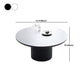 Contemporary Round Coffee Table with Solid Wood Top and Iron Pedestal Base Clearhalo 'Coffee & Accent Tables' 'Coffee Tables' 'coffee_tables' 'furn' 'furn_coffee_tables' 'Furniture' 'Living Room Furniture' 5912000
