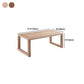 Scandinavian Solid Wood Coffee Table with Sled Base Cocktail Table