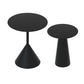 Iron 2 Piece Bunching Tables with Round Top and Pedestal Base Clearhalo 'Coffee & Accent Tables' 'Coffee Tables' 'coffee_tables' 'furn' 'furn_coffee_tables' 'Furniture' 'Living Room Furniture' 5912109