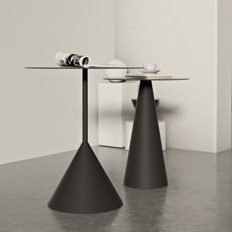 Iron 2 Piece Bunching Tables with Round Top and Pedestal Base Clearhalo 'Coffee & Accent Tables' 'Coffee Tables' 'coffee_tables' 'furn' 'furn_coffee_tables' 'Furniture' 'Living Room Furniture' 5912118