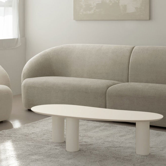 Scandinavian 3 Legs Coffee Table Free form Wooden Coffee Cocktail Table for Living Room Clearhalo 'Coffee & Accent Tables' 'Coffee Tables' 'coffee_tables' 'furn' 'furn_coffee_tables' 'Furniture' 'Living Room Furniture' 5912148