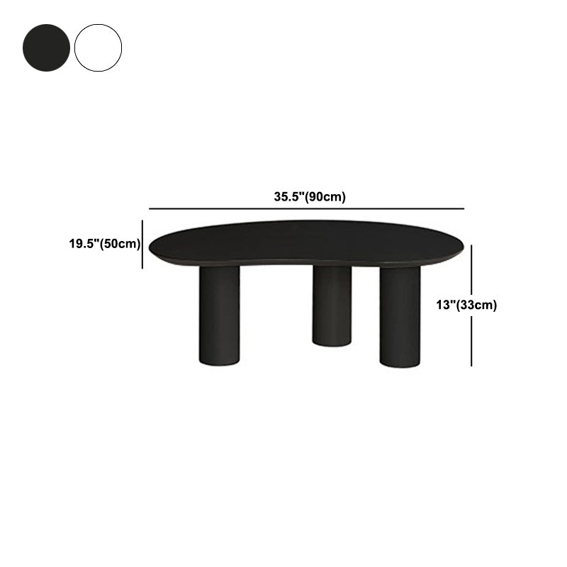 Scandinavian 3 Legs Coffee Table Free form Wooden Coffee Cocktail Table for Living Room Clearhalo 'Coffee & Accent Tables' 'Coffee Tables' 'coffee_tables' 'furn' 'furn_coffee_tables' 'Furniture' 'Living Room Furniture' 5912157