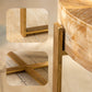 French Country Light Wood Distressed Cocktail Table Wooden Coffee Table for Home