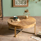 French Country Light Wood Distressed Cocktail Table Wooden Coffee Table for Home