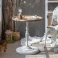 French Country Distressed Pedestal Cocktail Table Wooden Coffee Table for Home