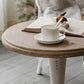 French Country Distressed Pedestal Cocktail Table Wooden Coffee Table for Home