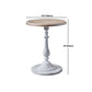 French Country Distressed Pedestal Cocktail Table Wooden Coffee Table for Home