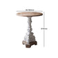 French Country Distressed Pedestal Cocktail Table Wooden Coffee Table for Home
