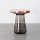 20.47" Tall Mid-century Style Side End Table Glass Pedestal Round Sofa Side Accent Table Gray Brown 1 Clearhalo 'Coffee & Accent Tables' 'End & Side Tables' 'end_side_tables' 'furn' 'furn_end_side_tables' 'Furniture' 'Living Room Furniture' 5912294