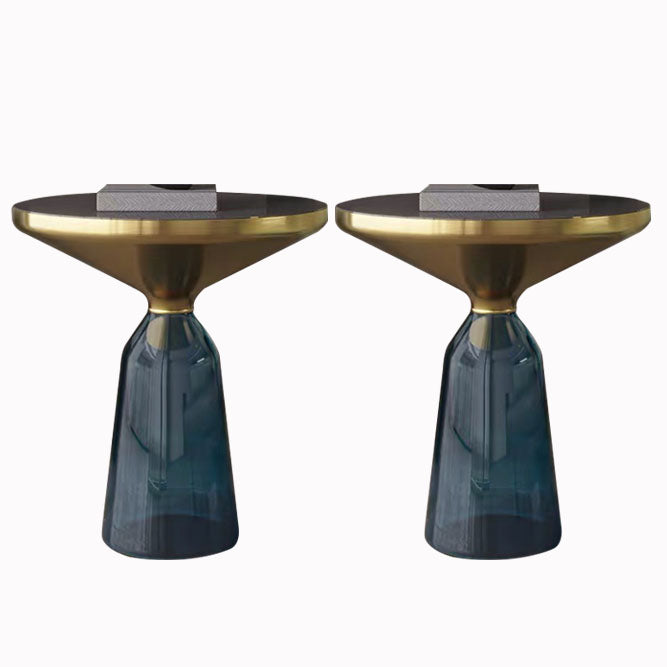 21,26 "tavolo da divano rotondo di divano rotondo in vetro in vetro in stile 21.26"