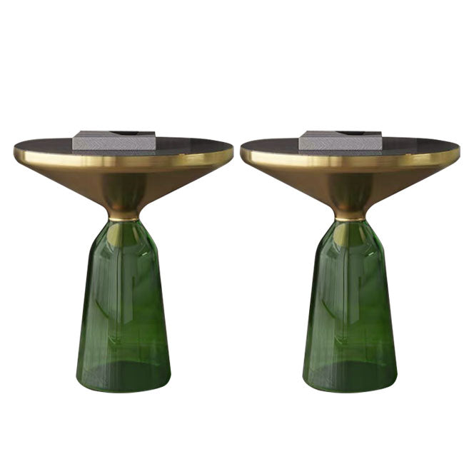 21,26 "tavolo da divano rotondo di divano rotondo in vetro in vetro in stile 21.26"