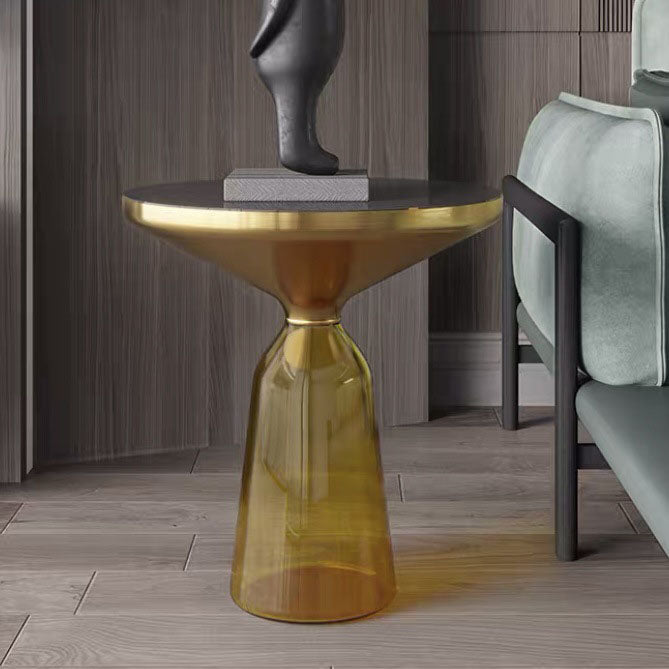 21,26 "tavolo da divano rotondo di divano rotondo in vetro in vetro in stile 21.26"