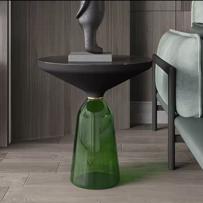 21,26 "tavolo da divano rotondo di divano rotondo in vetro in vetro in stile 21.26"