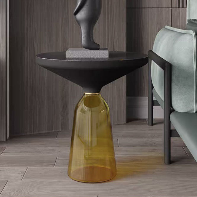 21,26 "tavolo da divano rotondo di divano rotondo in vetro in vetro in stile 21.26"