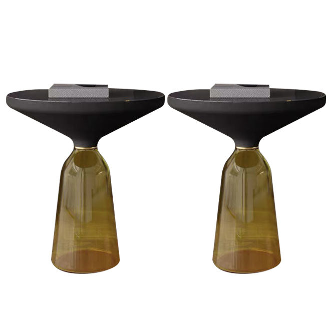 21,26 "tavolo da divano rotondo di divano rotondo in vetro in vetro in stile 21.26"