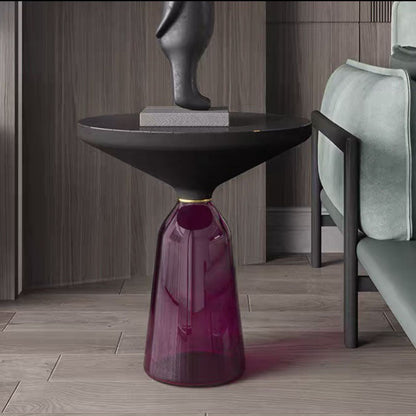 21,26 "tavolo da divano rotondo di divano rotondo in vetro in vetro in stile 21.26"