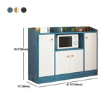 Modern Knobs Side Cabinet Rectangle Wood Storage Cabinet with Drawer