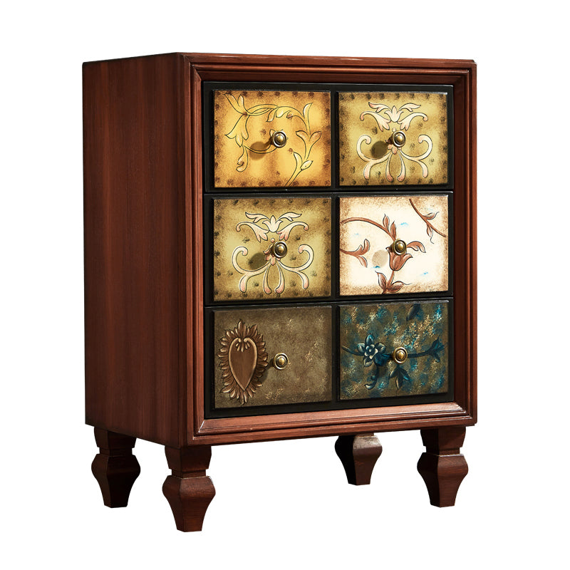 Mid-Century Modern Rectangle Side Cabinet Wood Storage Cabinet 24"L x 16"W x 32"H Nut-Brown Clearhalo 'Cabinets & Chests' 'cabinets_chests' 'furn' 'furn_cabinets_chests' 'Furniture' 'Living Room Furniture' 5912643