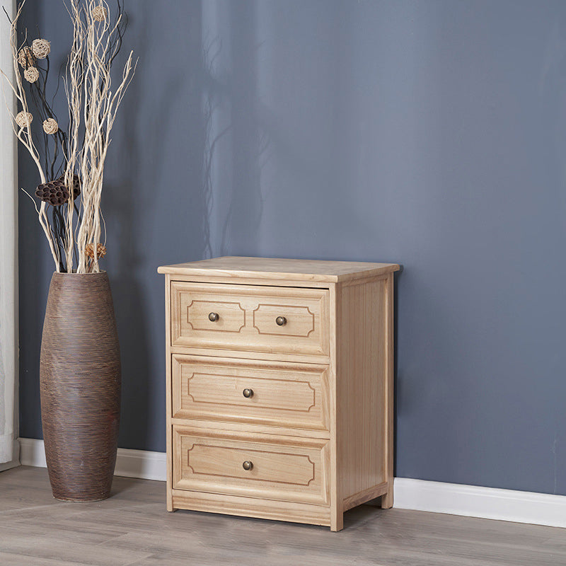 Rectangle Wood Side Cabinet Knobs Storage Cabinet with Drawer 20"L x 13"W x 24"H Natural Clearhalo 'Cabinets & Chests' 'cabinets_chests' 'furn' 'furn_cabinets_chests' 'Furniture' 'Living Room Furniture' 5912667