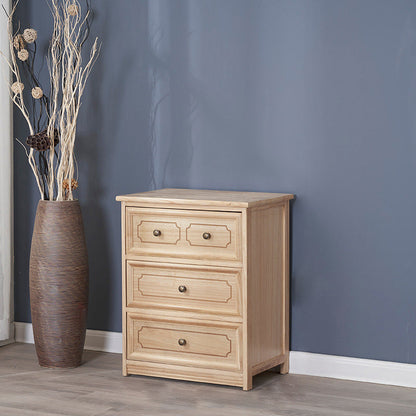 Rectangle Wood Side Cabinet Knobs Storage Cabinet with Drawer 20"L x 13"W x 24"H Natural Clearhalo 'Cabinets & Chests' 'cabinets_chests' 'furn' 'furn_cabinets_chests' 'Furniture' 'Living Room Furniture' 5912667