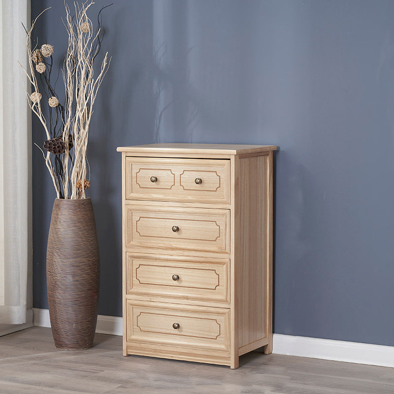 Rectangle Wood Side Cabinet Knobs Storage Cabinet with Drawer 20"L x 13"W x 31"H Natural Clearhalo 'Cabinets & Chests' 'cabinets_chests' 'furn' 'furn_cabinets_chests' 'Furniture' 'Living Room Furniture' 5912674