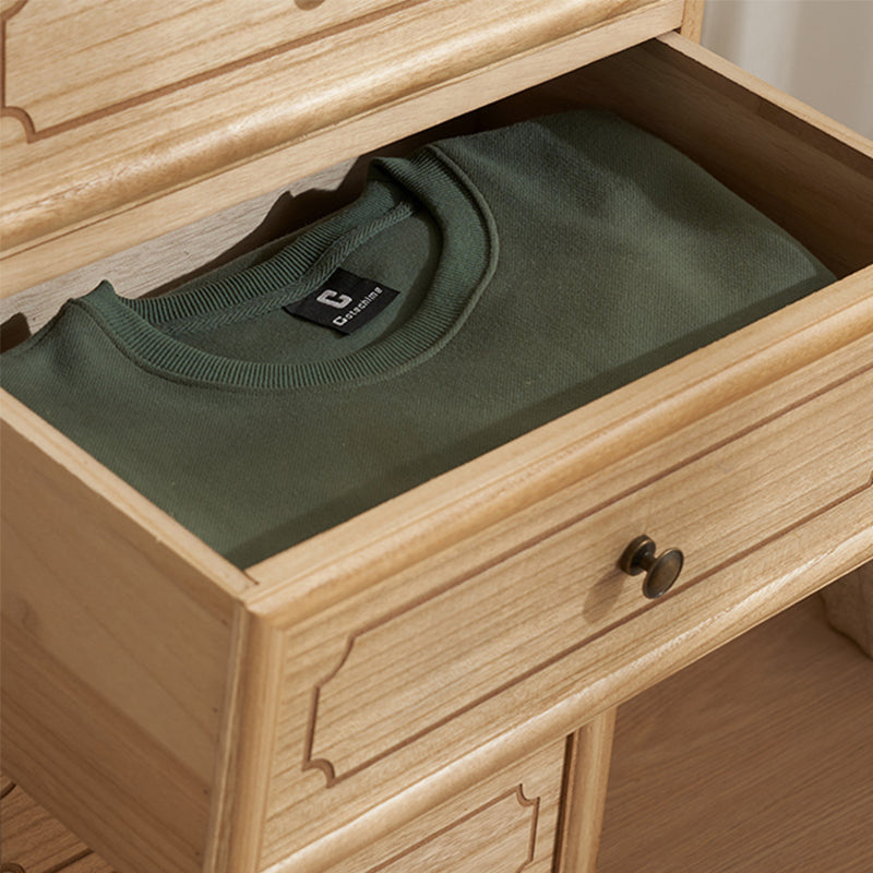 Rectangle Wood Side Cabinet Knobs Storage Cabinet with Drawer Clearhalo 'Cabinets & Chests' 'cabinets_chests' 'furn' 'furn_cabinets_chests' 'Furniture' 'Living Room Furniture' 5912675