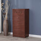 Rectangle Wood Side Cabinet Knobs Storage Cabinet with Drawer 20"L x 13"W x 38"H Red Brown Clearhalo 'Cabinets & Chests' 'cabinets_chests' 'furn' 'furn_cabinets_chests' 'Furniture' 'Living Room Furniture' 5912678