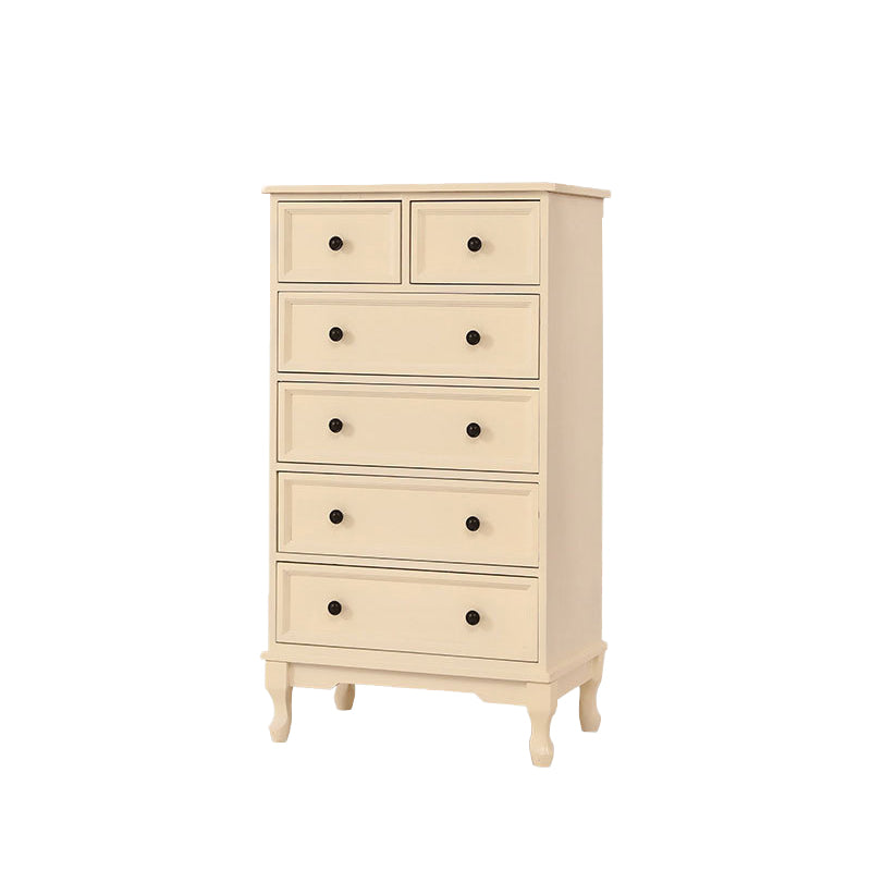 Witte moderne zijkast rechthoek houten knoppen kast met lade