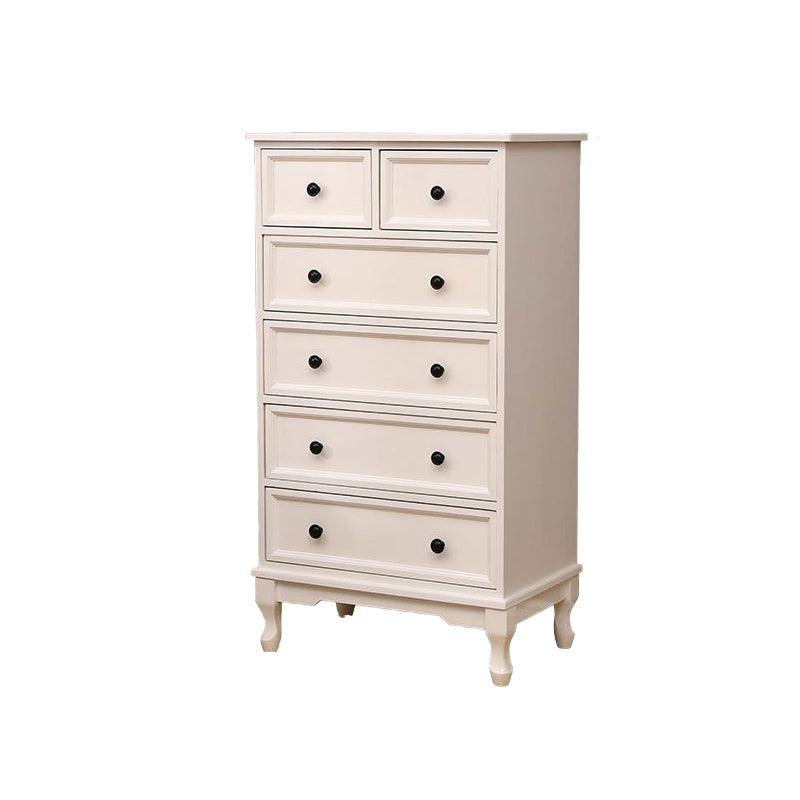 Witte moderne zijkast rechthoek houten knoppen kast met lade