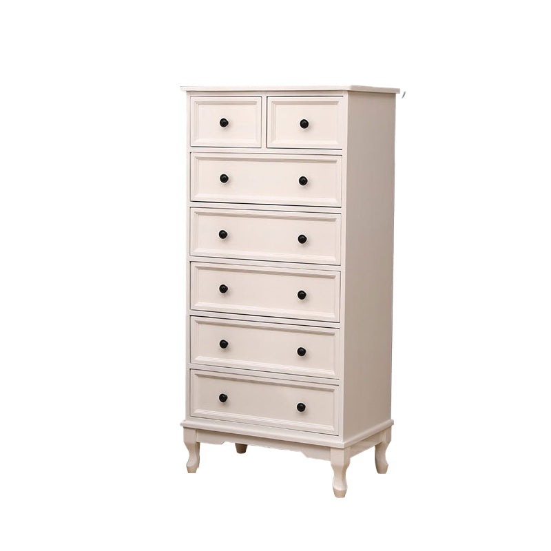 Witte moderne zijkast rechthoek houten knoppen kast met lade