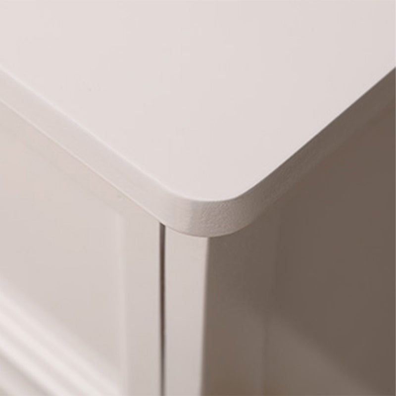 Witte moderne zijkast rechthoek houten knoppen kast met lade