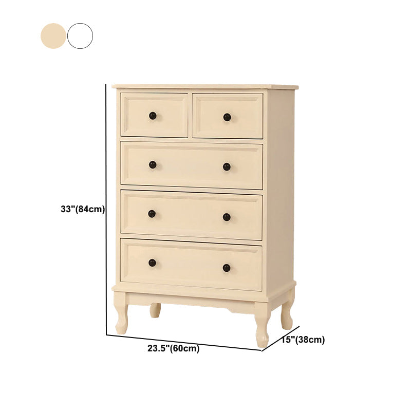 Witte moderne zijkast rechthoek houten knoppen kast met lade
