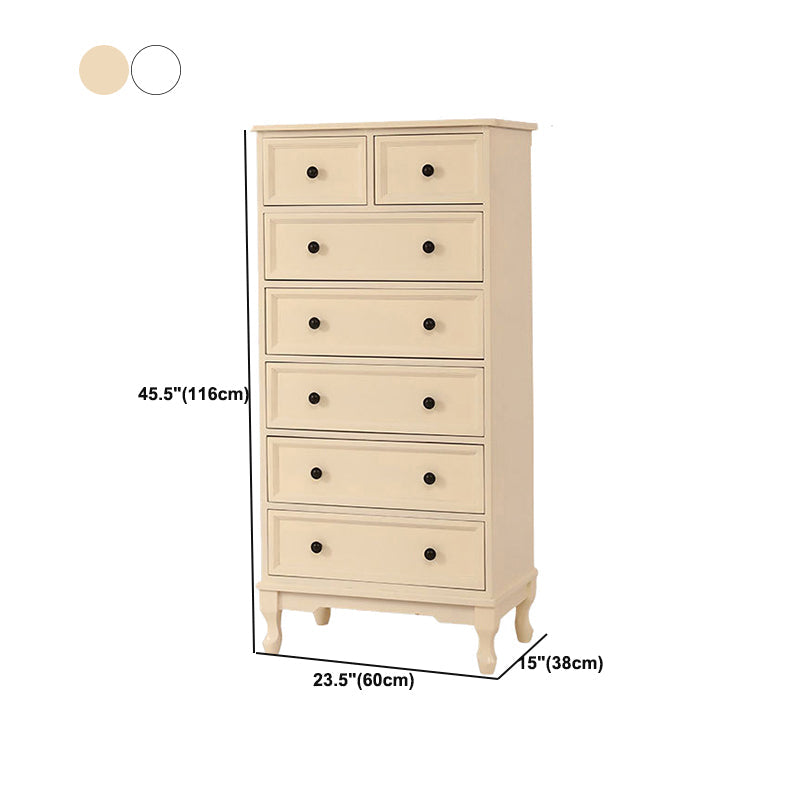 Witte moderne zijkast rechthoek houten knoppen kast met lade