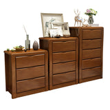 Modern Wood Cabinet Grooves Rectangle Side Cabinet with Drawer