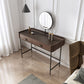 2 Drawers Dressing Table 30.7" High Vanity Set with Stool in Brown