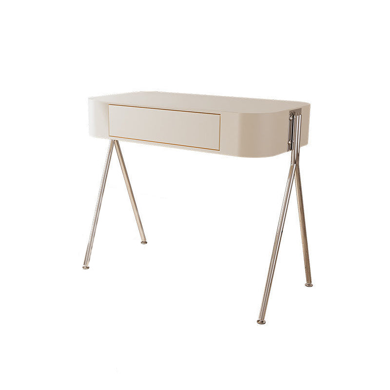 Contemporary Wood Vanity Set with Stool 1 Drawer Dressing Table