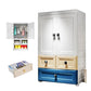 Plastic Wardrobe Armoire Contemporary Hinged Wardrobe Cabinet 27.5"L x 16"W x 45"H With Clothing Rod 1 Clearhalo 'Armoires & Wardrobes' 'armoires_wardrobes' 'Bedroom Furniture' 'furn' 'furn_armoires_wardrobes' 'Furniture' 5912984