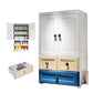 Plastic Wardrobe Armoire Contemporary Hinged Wardrobe Cabinet 27.5"L x 16"W x 45"H Without Clothing Rod 1 Clearhalo 'Armoires & Wardrobes' 'armoires_wardrobes' 'Bedroom Furniture' 'furn' 'furn_armoires_wardrobes' 'Furniture' 5912986