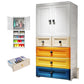Plastic Wardrobe Armoire Contemporary Hinged Wardrobe Cabinet 27.5"L x 16"W x 63"H With Clothing Rod 1 Clearhalo 'Armoires & Wardrobes' 'armoires_wardrobes' 'Bedroom Furniture' 'furn' 'furn_armoires_wardrobes' 'Furniture' 5912993