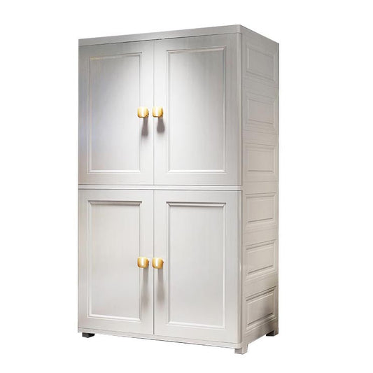 Plastic Wardrobe Armoire Contemporary Hinged Wardrobe Cabinet Clearhalo 'Armoires & Wardrobes' 'armoires_wardrobes' 'Bedroom Furniture' 'furn' 'furn_armoires_wardrobes' 'Furniture' 5913001