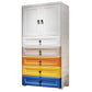 Plastic Wardrobe Armoire Contemporary Hinged Wardrobe Cabinet Clearhalo 'Armoires & Wardrobes' 'armoires_wardrobes' 'Bedroom Furniture' 'furn' 'furn_armoires_wardrobes' 'Furniture' 5913004
