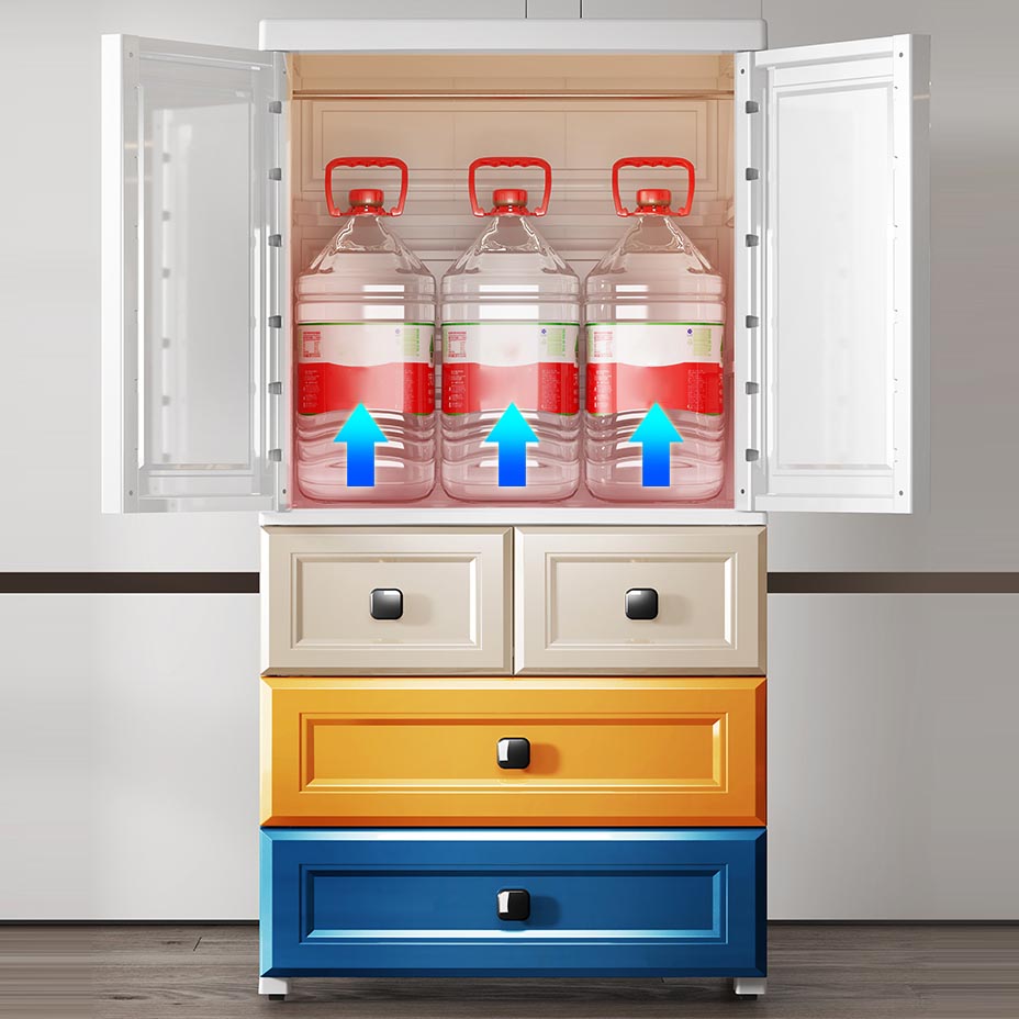 Plastic Wardrobe Armoire Contemporary Hinged Wardrobe Cabinet Clearhalo 'Armoires & Wardrobes' 'armoires_wardrobes' 'Bedroom Furniture' 'furn' 'furn_armoires_wardrobes' 'Furniture' 5913005