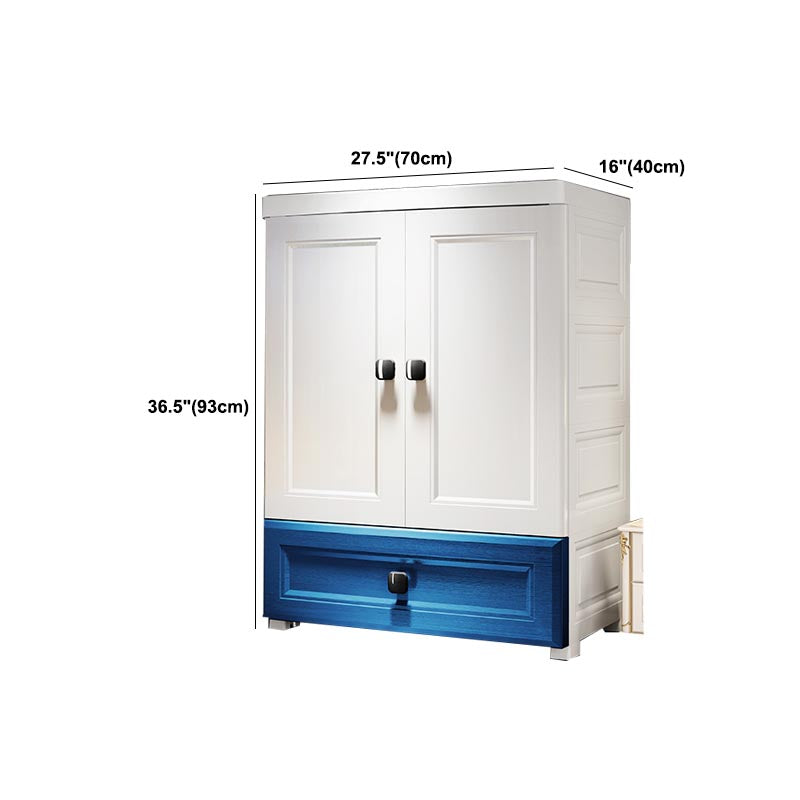 Plastic Wardrobe Armoire Contemporary Hinged Wardrobe Cabinet Clearhalo 'Armoires & Wardrobes' 'armoires_wardrobes' 'Bedroom Furniture' 'furn' 'furn_armoires_wardrobes' 'Furniture' 5913006