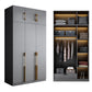 Contemporary Style Wood Wardrobe Soft Close Drawer Wardrobe Closet