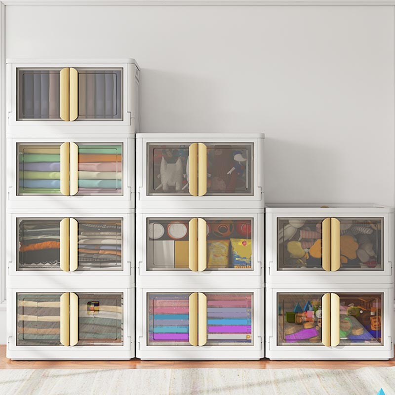 Contemporary Style Non-Hanging Armoire Plastic Bedroom Wardrobe Closet