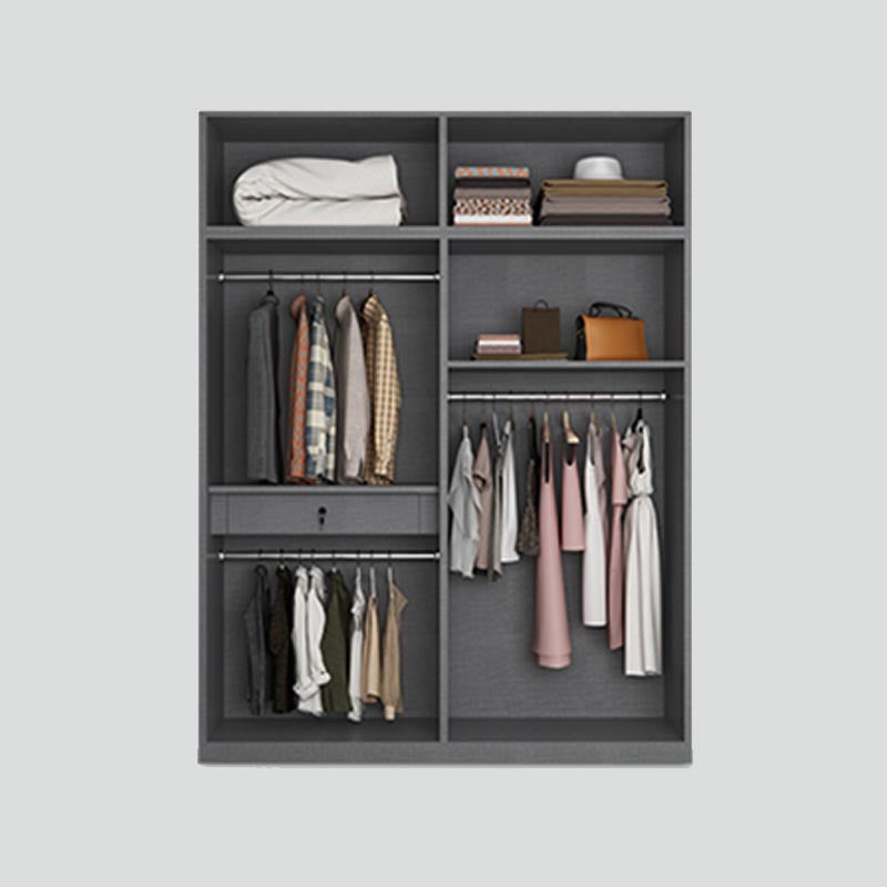 Moderne Kleiderschrank weiße Farbe Holzgarderobe Kleiderschrank mit Schublade