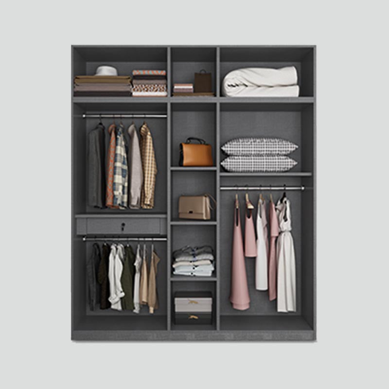 Moderne Kleiderschrank weiße Farbe Holzgarderobe Kleiderschrank mit Schublade