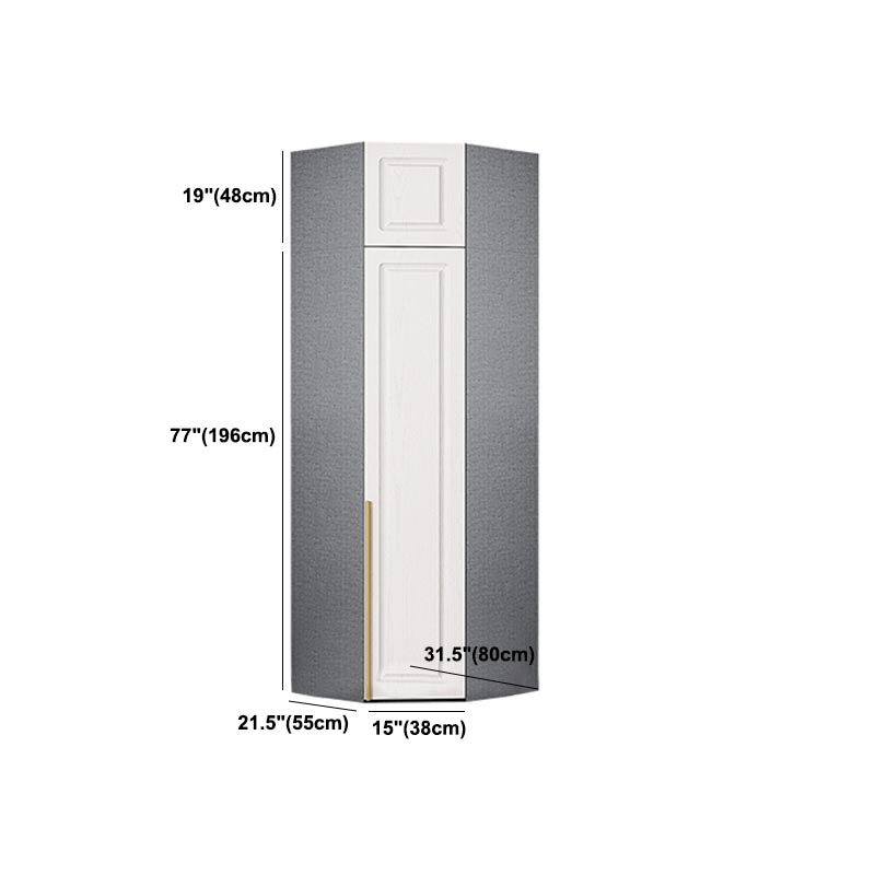 Moderne Kleiderschrank weiße Farbe Holzgarderobe Kleiderschrank mit Schublade